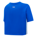 NBA GOLDEN STATE WARRIORS RETRO ELEVATION T-SHIRT EN JERSEY SIMPLE À COUPE CARRÉE POUR FEMME (BLEU ROYAL)
