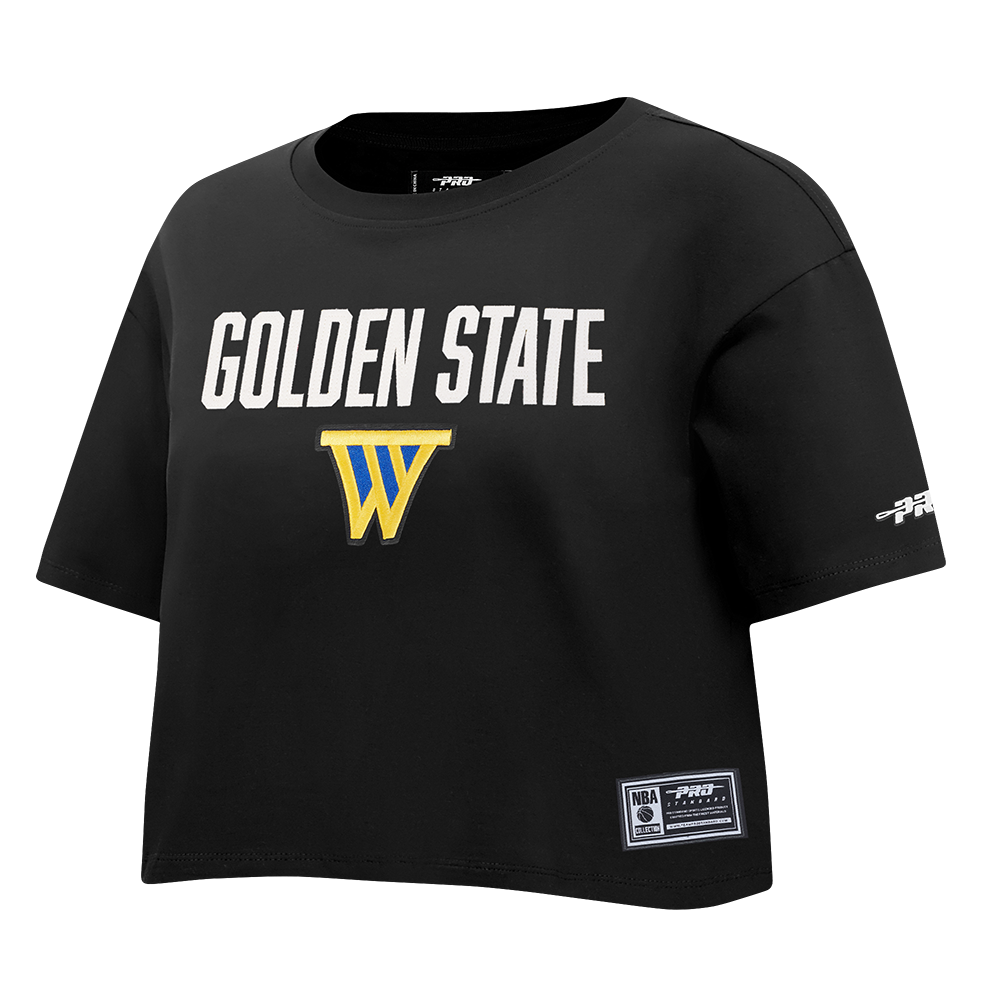 NBA GOLDEN STATE WARRIORS MODERN ORIGINALS WOMEN'S SJ BOXY TEE (BLACK)