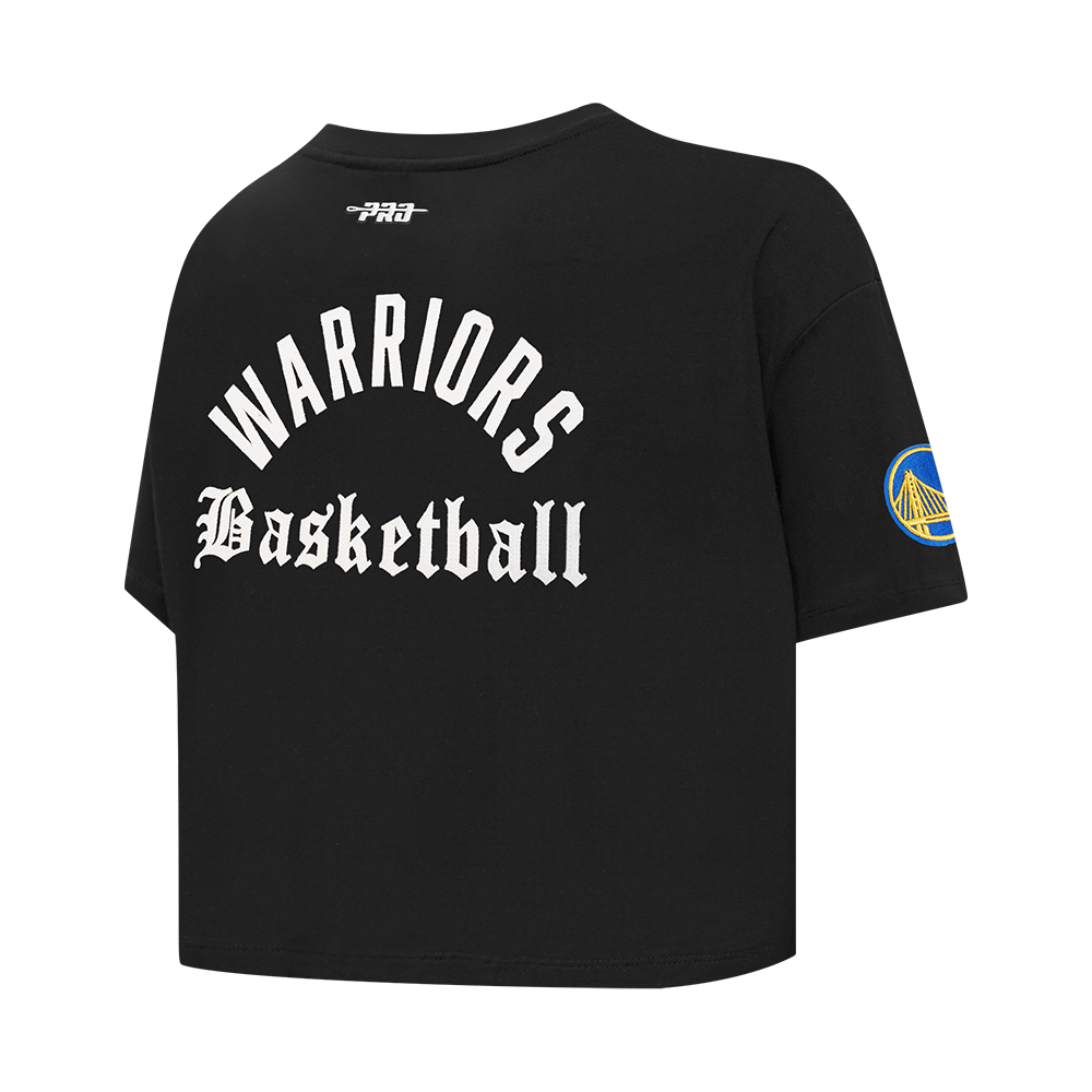 NBA GOLDEN STATE WARRIORS MODERN ORIGINALS WOMEN'S SJ BOXY TEE (BLACK)
