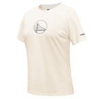 NBA GOLDEN STATE WARRIORS STREET TEAM T-SHIRT EN JERSEY SIMPLE À COUPE AJUSTÉE POUR FEMME (COQUILLE D'ŒUF)