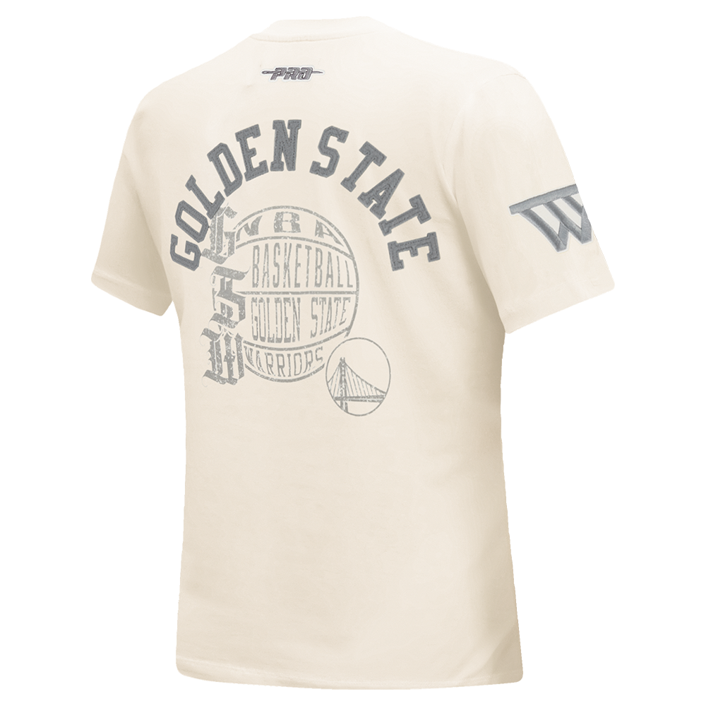 NBA GOLDEN STATE WARRIORS STREET TEAM T-SHIRT EN JERSEY SIMPLE À COUPE AJUSTÉE POUR FEMME (COQUILLE D'ŒUF)