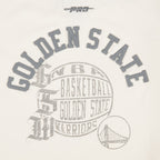 NBA GOLDEN STATE WARRIORS STREET TEAM T-SHIRT EN JERSEY SIMPLE À COUPE AJUSTÉE POUR FEMME (COQUILLE D'ŒUF)