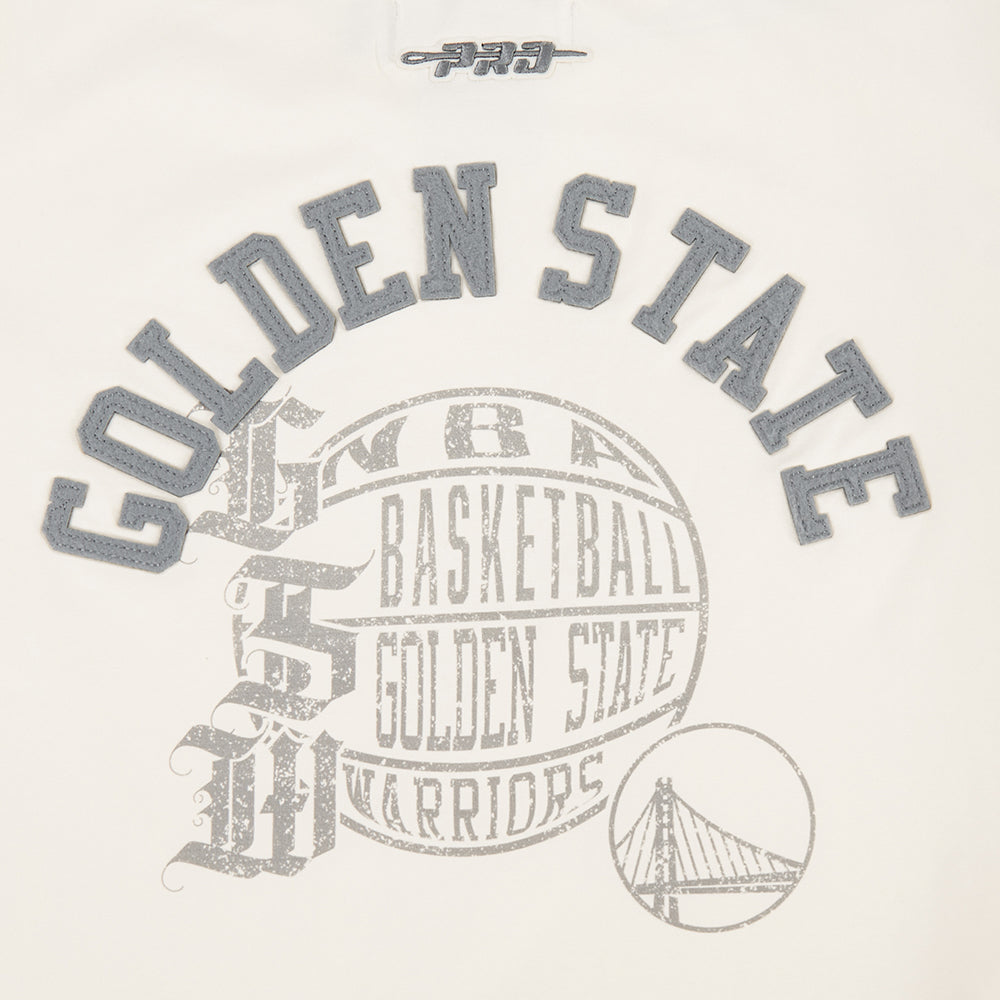 NBA GOLDEN STATE WARRIORS STREET TEAM T-SHIRT EN JERSEY SIMPLE À COUPE AJUSTÉE POUR FEMME (COQUILLE D'ŒUF)