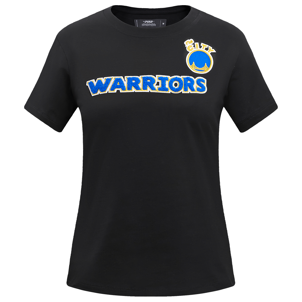 NBA GOLDEN STATE WARRIORS CLASSIC T-SHIRT AJUSTÉ À MANCHES COURTES POUR FEMME (NOIR)