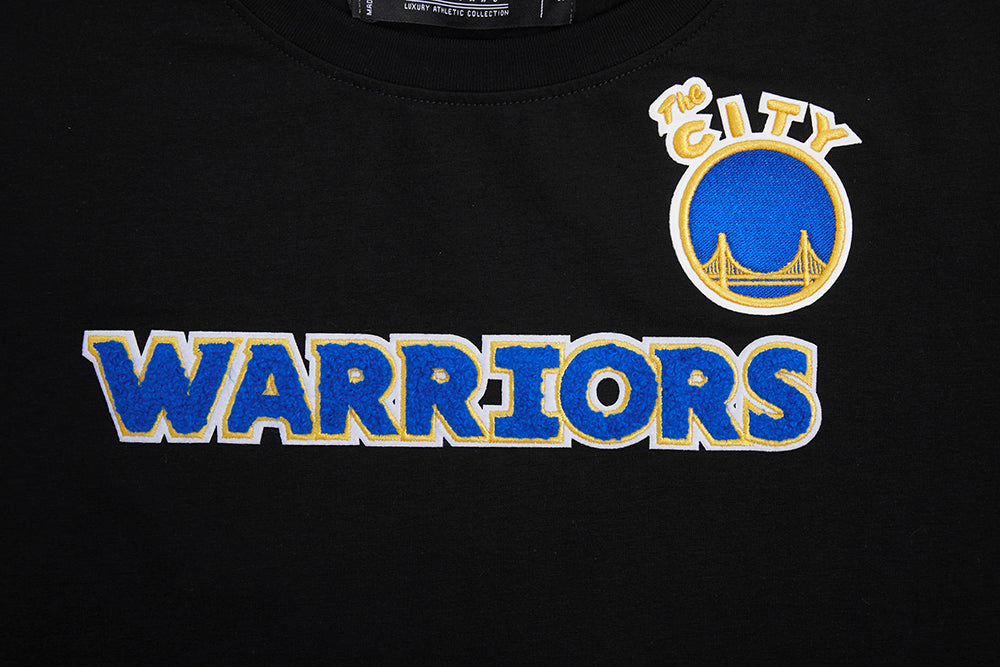 NBA GOLDEN STATE WARRIORS CLASSIC T-SHIRT AJUSTÉ À MANCHES COURTES POUR FEMME (NOIR)