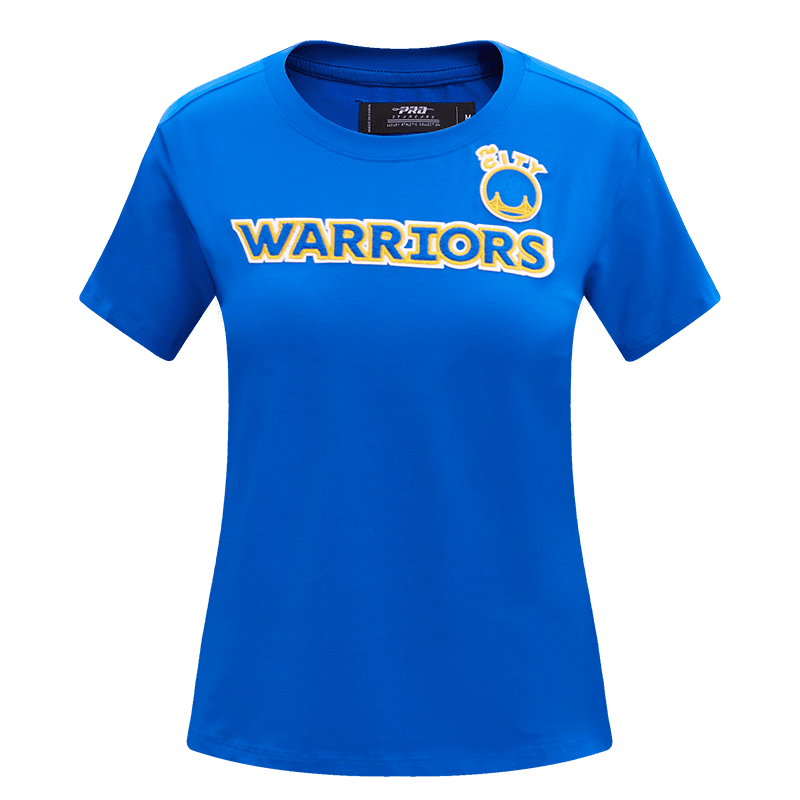 NBA GOLDEN STATE WARRIORS CLASSIC T-SHIRT AJUSTÉ À MANCHES COURTES POUR FEMME (BLEU ROYAL)