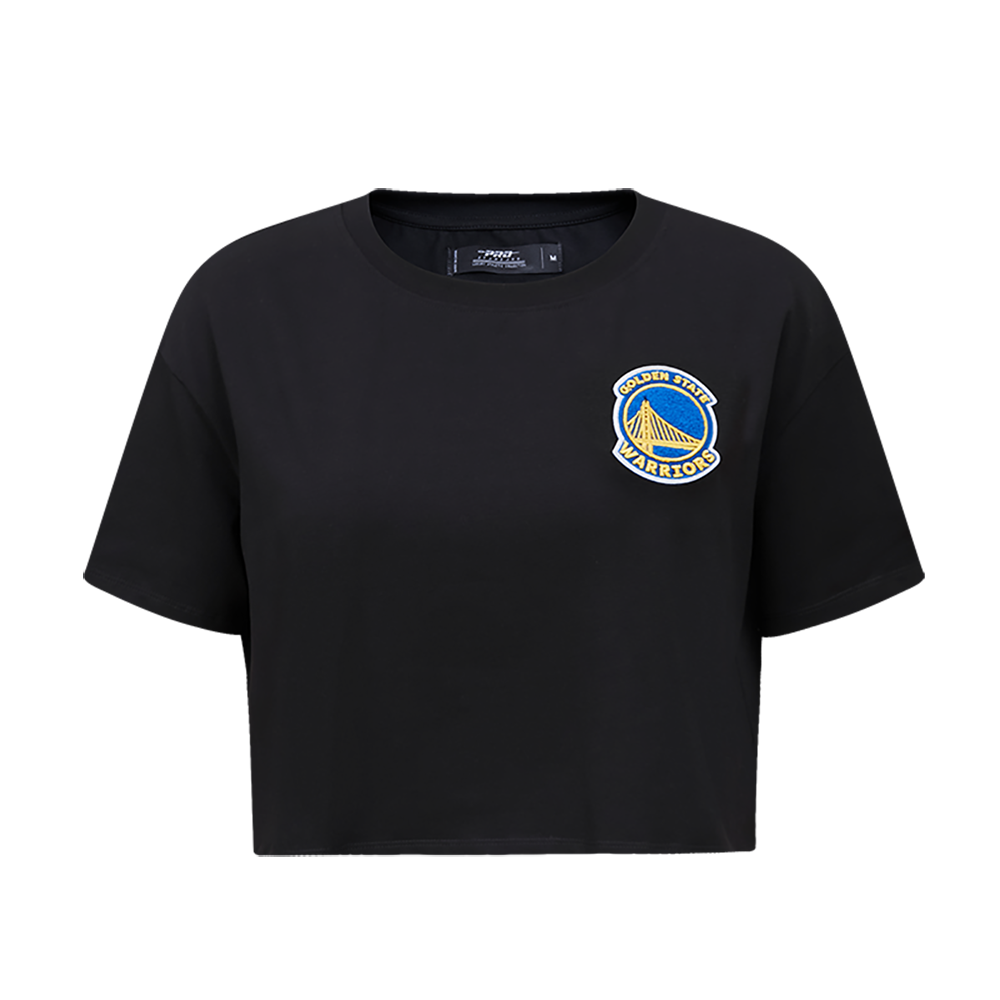 NBA GOLDEN STATE WARRIORS CLASSIC T-SHIRT À COUPE CARRÉE POUR FEMME (NOIR)