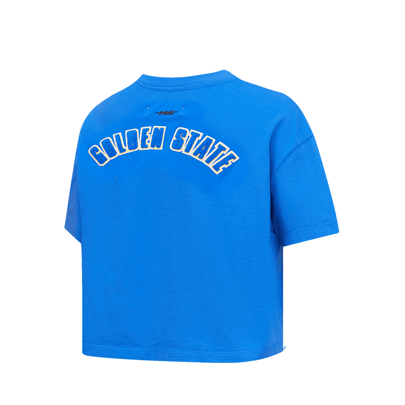 T-shirt boxy classique NBA Golden State Warriors pour femme (bleu roi)