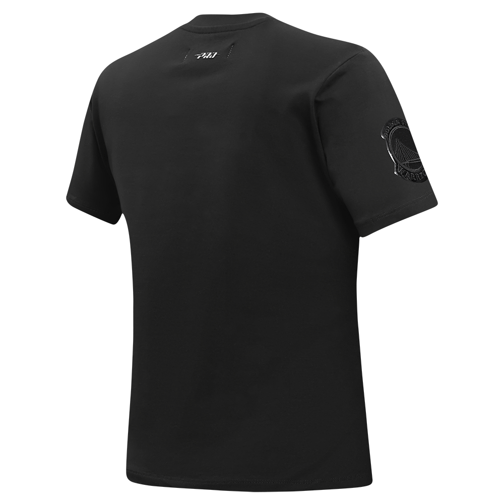 NBA GOLDEN STATE WARRIORS TRIPLE BLACK T-SHIRT EN JERSEY SIMPLE À COUPE AJUSTÉE POUR FEMME (TRIPLE NOIR FEMME)
