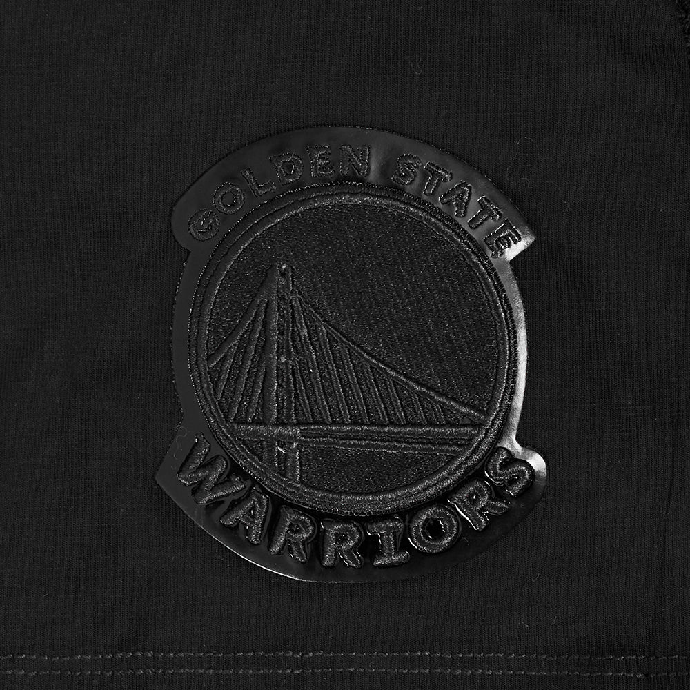 NBA GOLDEN STATE WARRIORS TRIPLE BLACK T-SHIRT EN JERSEY SIMPLE À COUPE AJUSTÉE POUR FEMME (TRIPLE NOIR FEMME)