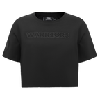 NBA GOLDEN STATE WARRIORS NEUTRAL T-SHIRT À COUPE CARRÉE POUR FEMME (NOIR)