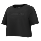 NBA GOLDEN STATE WARRIORS NEUTRAL T-SHIRT À COUPE CARRÉE POUR FEMME (NOIR)