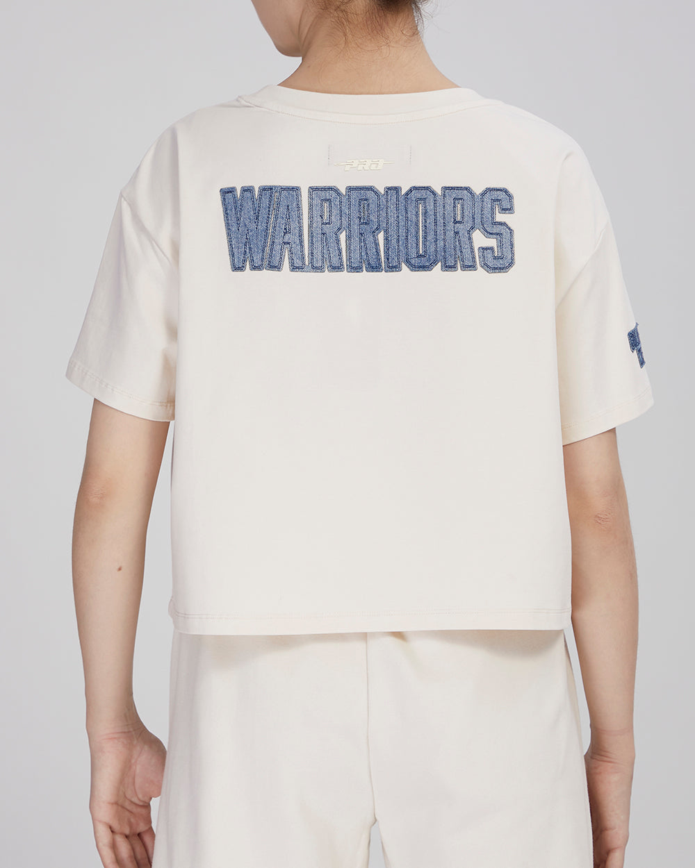 NBA GOLDEN STATE WARRIORS VARSITY BLUES WOMEN'S BOXY TEE (LINEN)