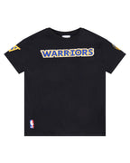 NBA GOLDEN STATE WARRIORS CLASSIC BIG BOY'S SINGLE JERSEY TEE (BLACK)