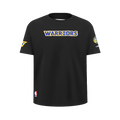 NBA GOLDEN STATE WARRIORS CLASSIC BIG BOY'S SINGLE JERSEY TEE (BLACK)