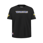 NBA GOLDEN STATE WARRIORS CLASSIC BIG BOY'S SINGLE JERSEY TEE (BLACK)