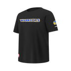 NBA GOLDEN STATE WARRIORS CLASSIC BIG BOY'S SINGLE JERSEY TEE (BLACK)