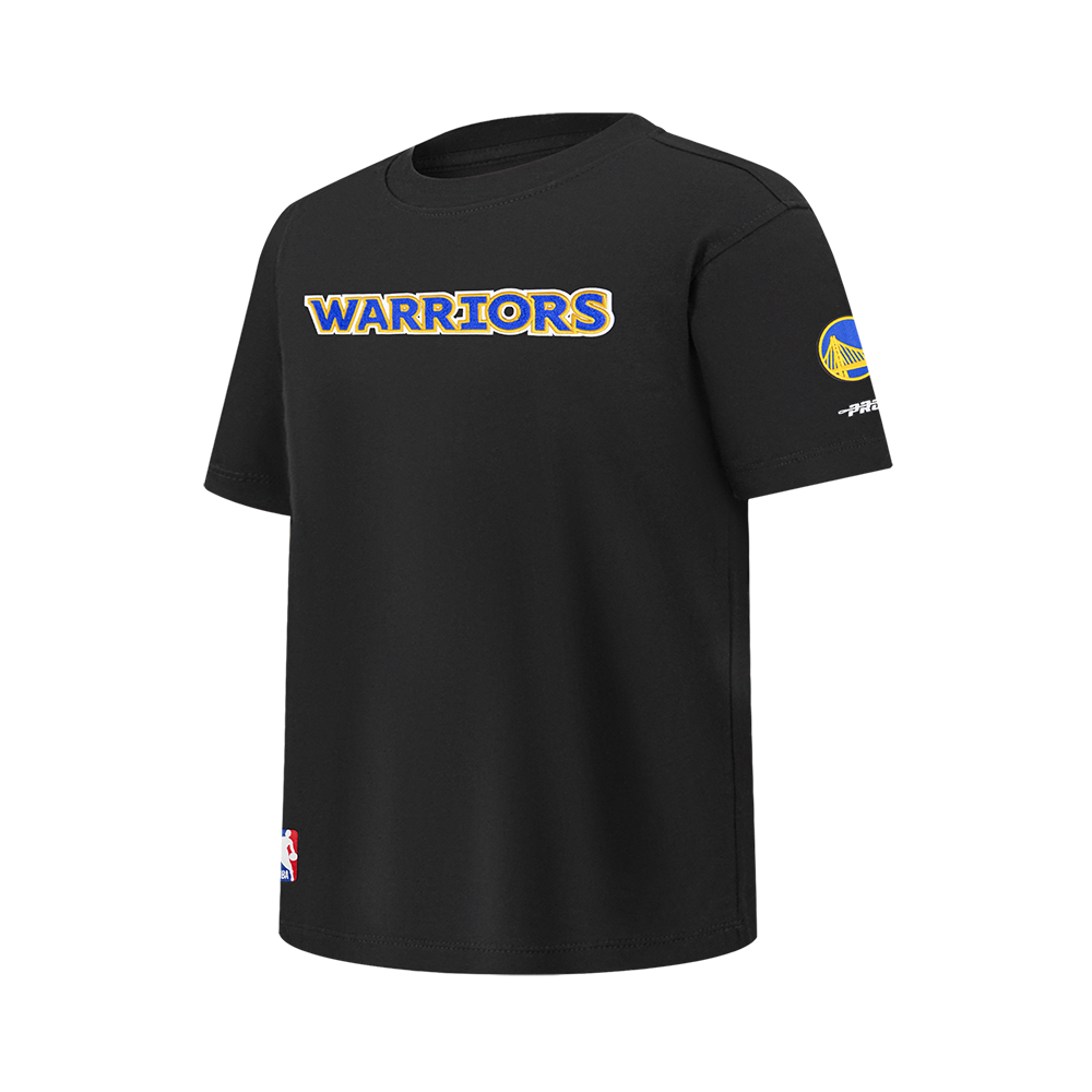 NBA GOLDEN STATE WARRIORS CLASSIC BIG BOYS SINGLE JERSEY TEE (BLACK)
