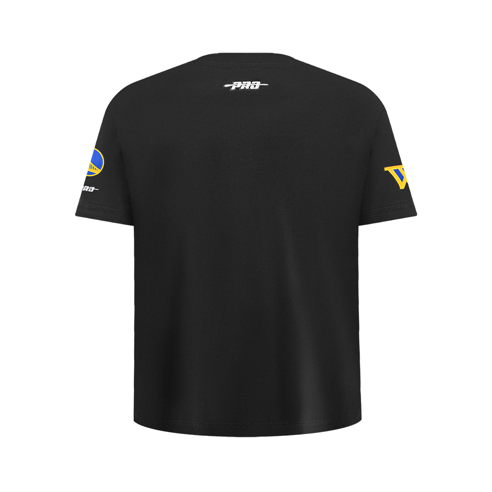 NBA GOLDEN STATE WARRIORS CLASSIC BIG BOY'S SINGLE JERSEY TEE (BLACK)