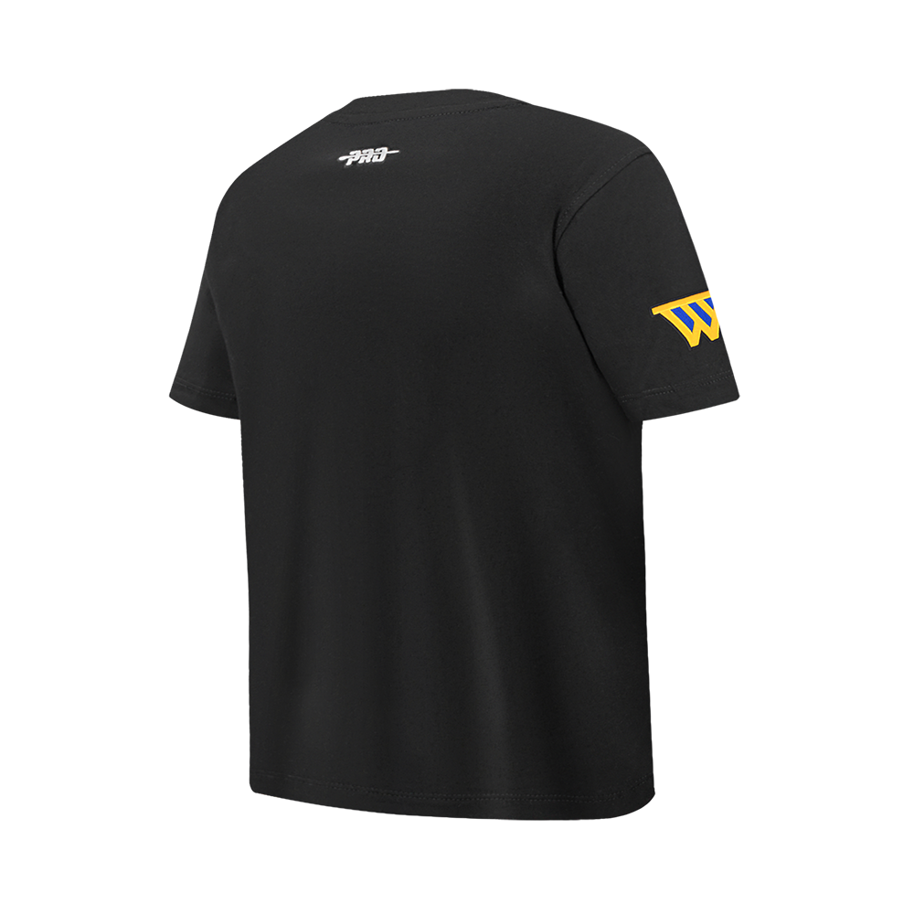 NBA GOLDEN STATE WARRIORS CLASSIC BIG BOY'S SINGLE JERSEY TEE (BLACK)