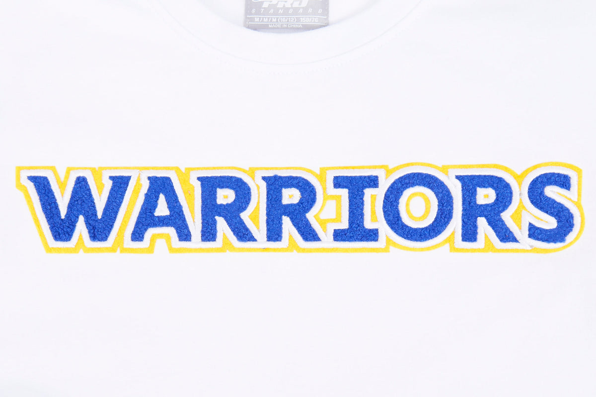 NBA GOLDEN STATE WARRIORS CLASSIC BIG BOY'S SINGLE JERSEY TEE (WHITE)