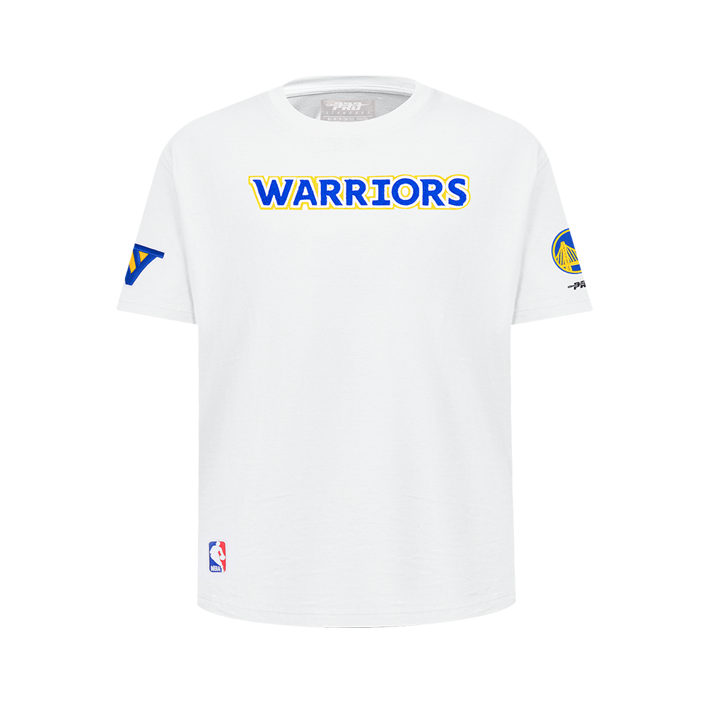 NBA GOLDEN STATE WARRIORS CLASSIC BIG BOY'S SINGLE JERSEY TEE (WHITE)
