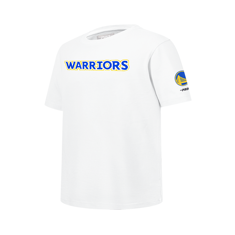 NBA GOLDEN STATE WARRIORS CLASSIC BIG BOYS SINGLE JERSEY TEE (WHITE)
