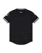NBA GOLDEN STATE WARRIORS CLASSIC T-SHIRT CÔTELÉ RAYÉ À MANCHES COURTES POUR GARÇON JUNIOR (NOIR)