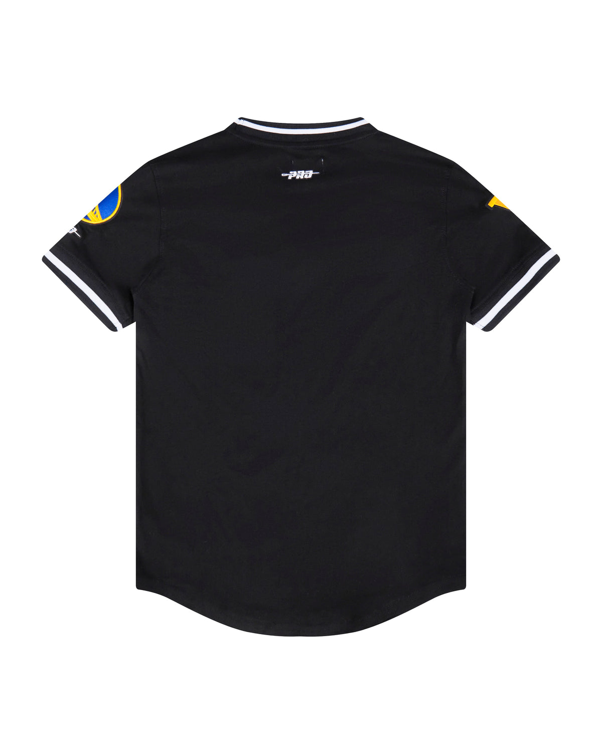 NBA GOLDEN STATE WARRIORS CLASSIC T-SHIRT CÔTELÉ RAYÉ À MANCHES COURTES POUR GARÇON JUNIOR (NOIR)