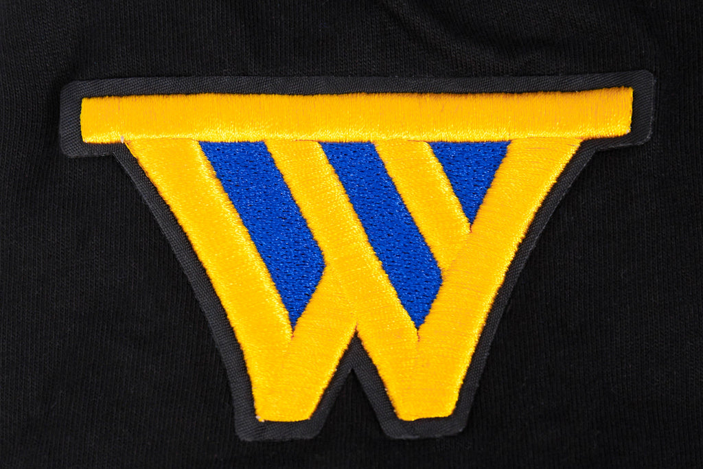 NBA GOLDEN STATE WARRIORS CLASSIC T-SHIRT CÔTELÉ RAYÉ À MANCHES COURTES POUR GARÇON JUNIOR (NOIR)