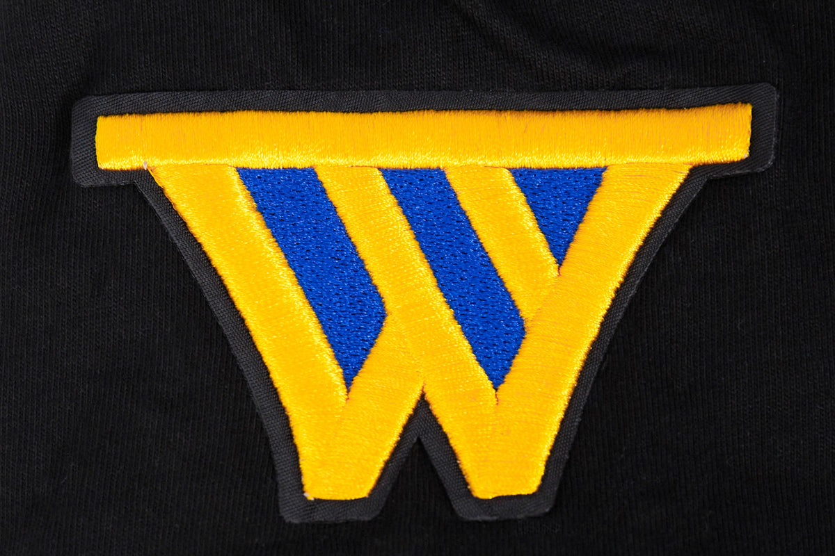 NBA GOLDEN STATE WARRIORS CLASSIC T-SHIRT CÔTELÉ RAYÉ À MANCHES COURTES POUR GARÇON JUNIOR (NOIR)