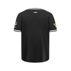 NBA GOLDEN STATE WARRIORS CLASSIC T-SHIRT CÔTELÉ RAYÉ À MANCHES COURTES POUR GARÇON JUNIOR (NOIR)
