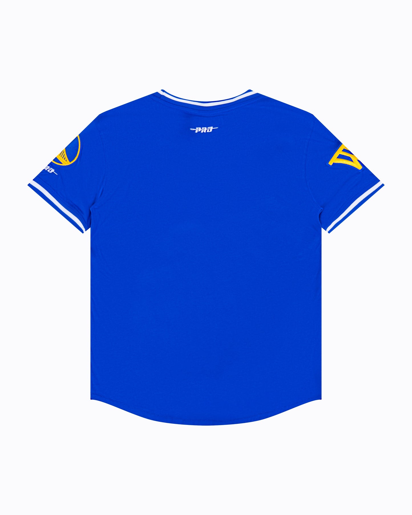 NBA GOLDEN STATE WARRIORS CLASSIC BIG BOYS SHORT SLEEVE STRIPED RIB TEE (ROYAL BLUE)