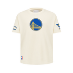 NBA GOLDEN STATE WARRIORS RETRO CLASSIC T-SHIRT À MANCHES COURTES POUR GARÇON JUNIOR (COQUILLE D'ŒUF)