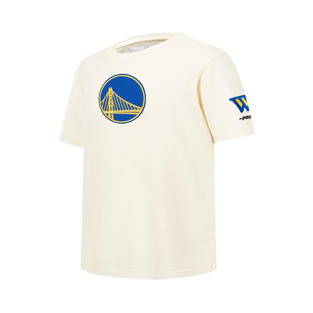 NBA GOLDEN STATE WARRIORS RETRO CLASSIC T-SHIRT À MANCHES COURTES POUR GARÇON JUNIOR (COQUILLE D'ŒUF)
