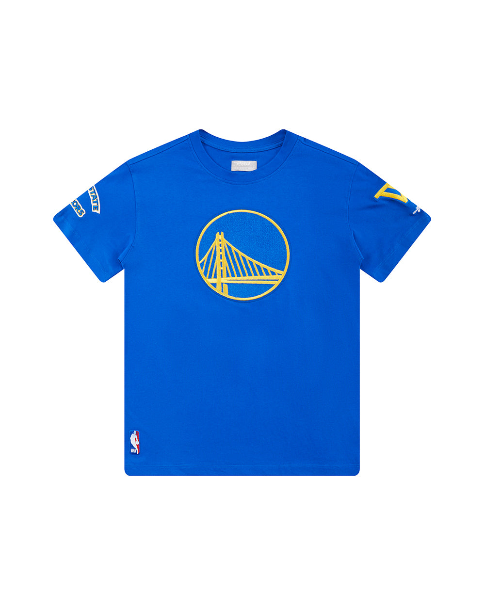 NBA GOLDEN STATE WARRIORS RETRO CLASSIC T-SHIRT À MANCHES COURTES POUR GARÇON JUNIOR (BLEU ROYAL)