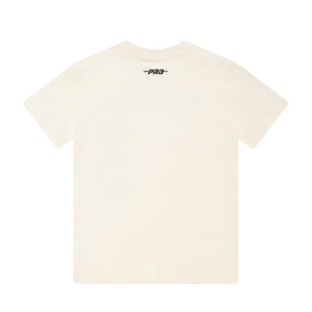 NBA GOLDEN STATE WARRIORS RETRO CLASSIC BIG BOYS SHORT SLEEVE TAPING TEE (EGGSHELL/ROYAL BLUE)