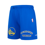 NBA GOLDEN STATE WARRIORS RETRO CLASSIC SHORT EN MOLLETON POUR GARÇON JUNIOR (BLEU ROYAL)