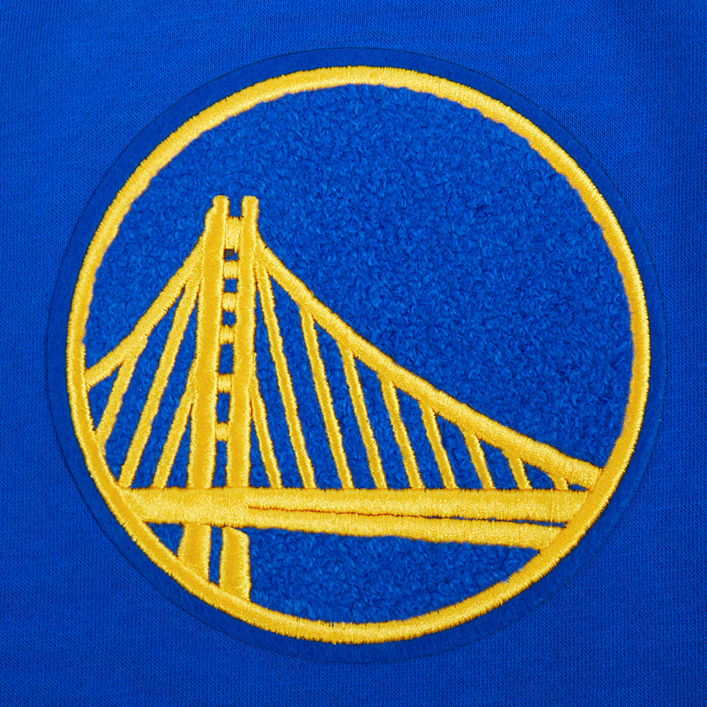 NBA GOLDEN STATE WARRIORS RETRO CLASSIC SHORT EN MOLLETON POUR GARÇON JUNIOR (BLEU ROYAL)
