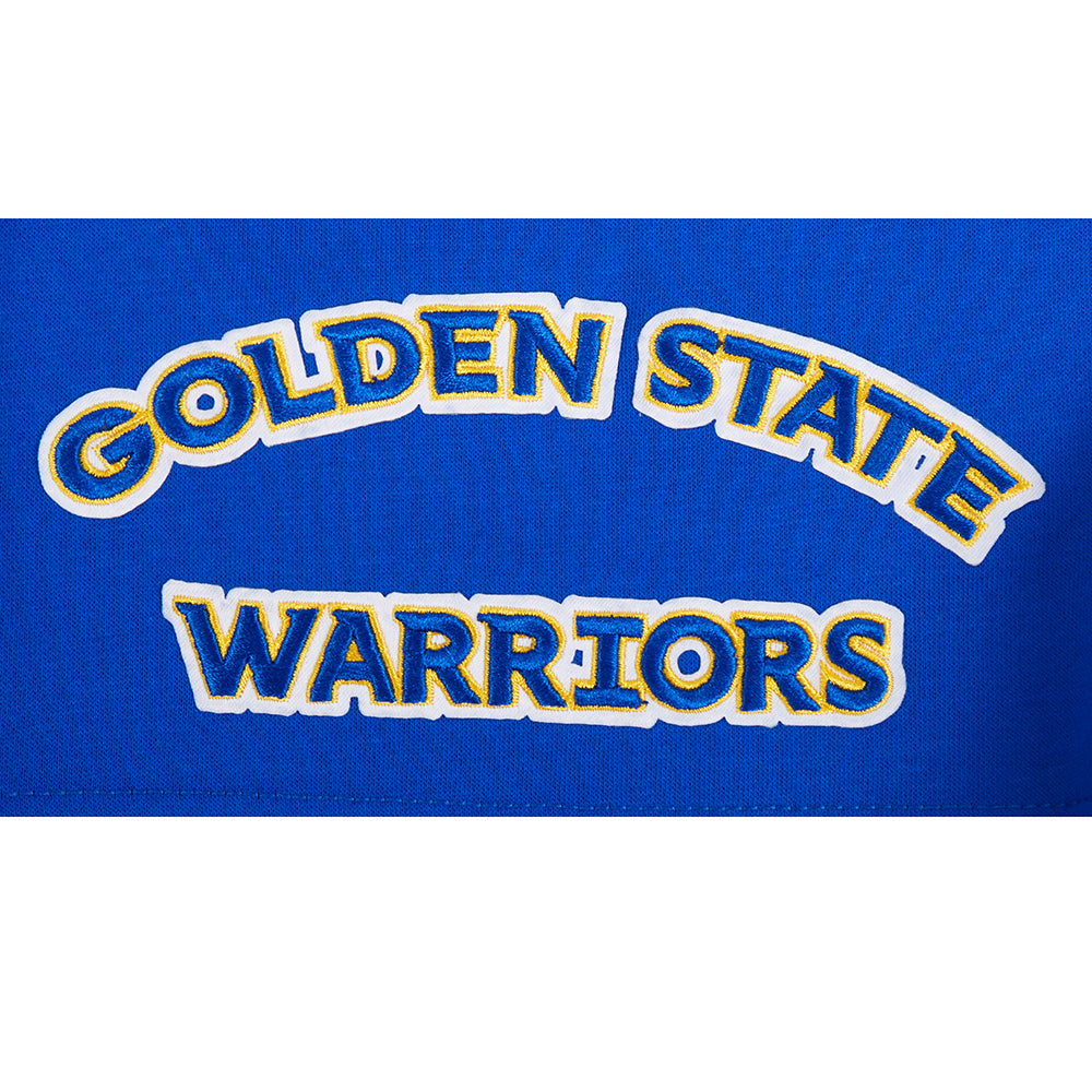 NBA GOLDEN STATE WARRIORS RETRO CLASSIC SHORT EN MOLLETON POUR GARÇON JUNIOR (BLEU ROYAL)