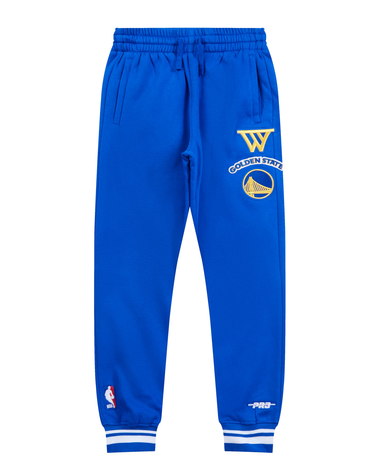 NBA GOLDEN STATE WARRIORS RETRO CLASSIC PANTALON OUATÉ EN MOLLETON CÔTELÉ POUR GARÇON JUNIOR (BLEU ROYAL)