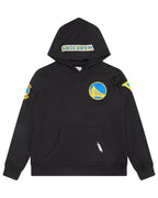 NBA GOLDEN STATE WARRIORS CLASSIC BIG BOY'S FLEECE PULLOVER HOODIE (BLACK)