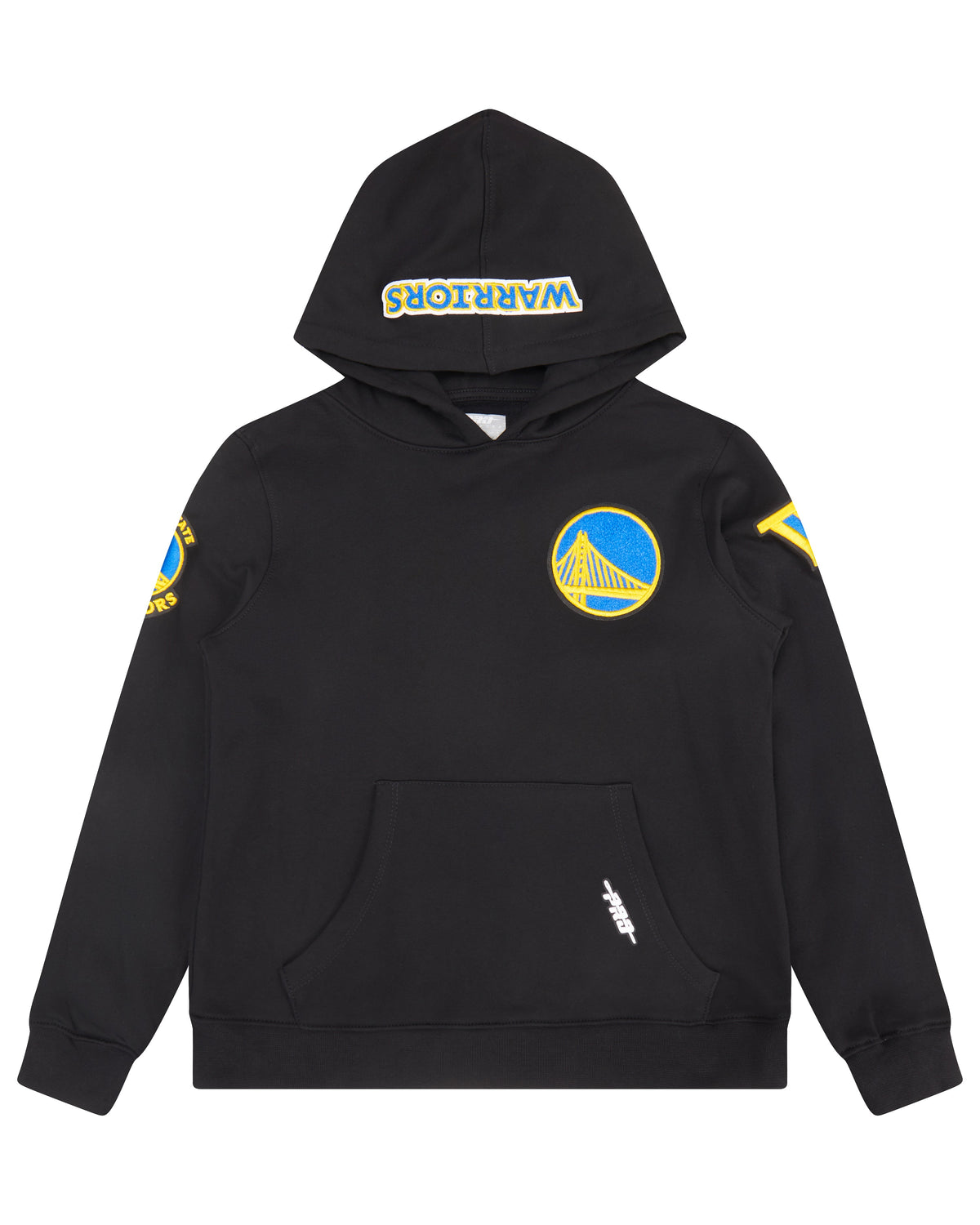 NBA GOLDEN STATE WARRIORS CLASSIC BIG BOY'S FLEECE PULLOVER HOODIE (BLACK)