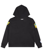 NBA GOLDEN STATE WARRIORS CLASSIC BIG BOY'S FLEECE PULLOVER HOODIE (BLACK)