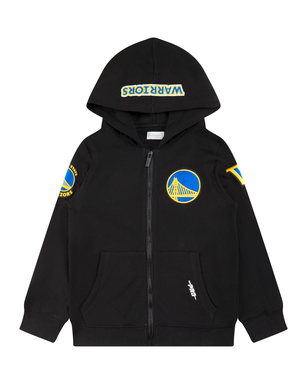 NBA GOLDEN STATE WARRIORS CLASSIC CHANDAIL À CAPUCHON EN MOLLETON À GLISSIÈRE POUR GARÇON JUNIOR (NOIR)