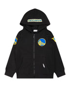 NBA GOLDEN STATE WARRIORS CLASSIC CHANDAIL À CAPUCHON EN MOLLETON À GLISSIÈRE POUR GARÇON JUNIOR (NOIR)