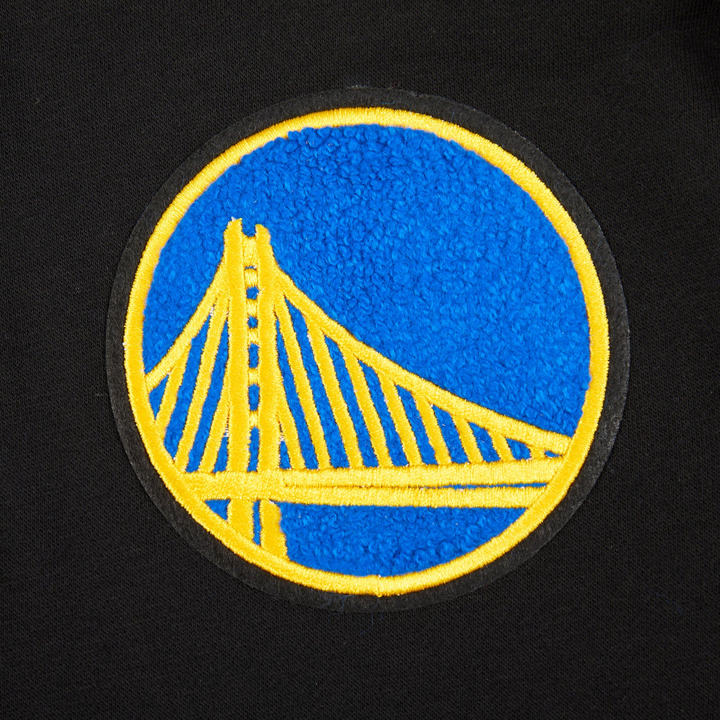 NBA GOLDEN STATE WARRIORS CLASSIC CHANDAIL À CAPUCHON EN MOLLETON À GLISSIÈRE POUR GARÇON JUNIOR (NOIR)