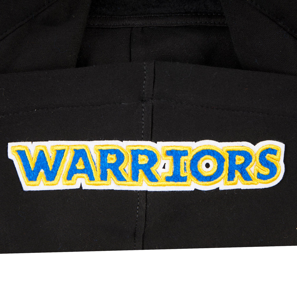NBA GOLDEN STATE WARRIORS CLASSIC CHANDAIL À CAPUCHON EN MOLLETON À GLISSIÈRE POUR GARÇON JUNIOR (NOIR)