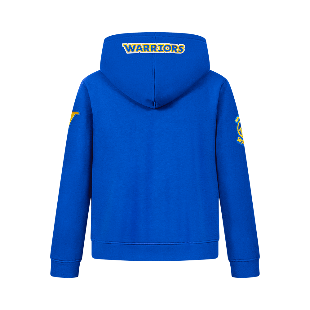 NBA GOLDEN STATE WARRIORS CLASSIC CHANDAIL À CAPUCHON EN MOLLETON À GLISSIÈRE POUR GARÇON JUNIOR (BLEU ROYAL)