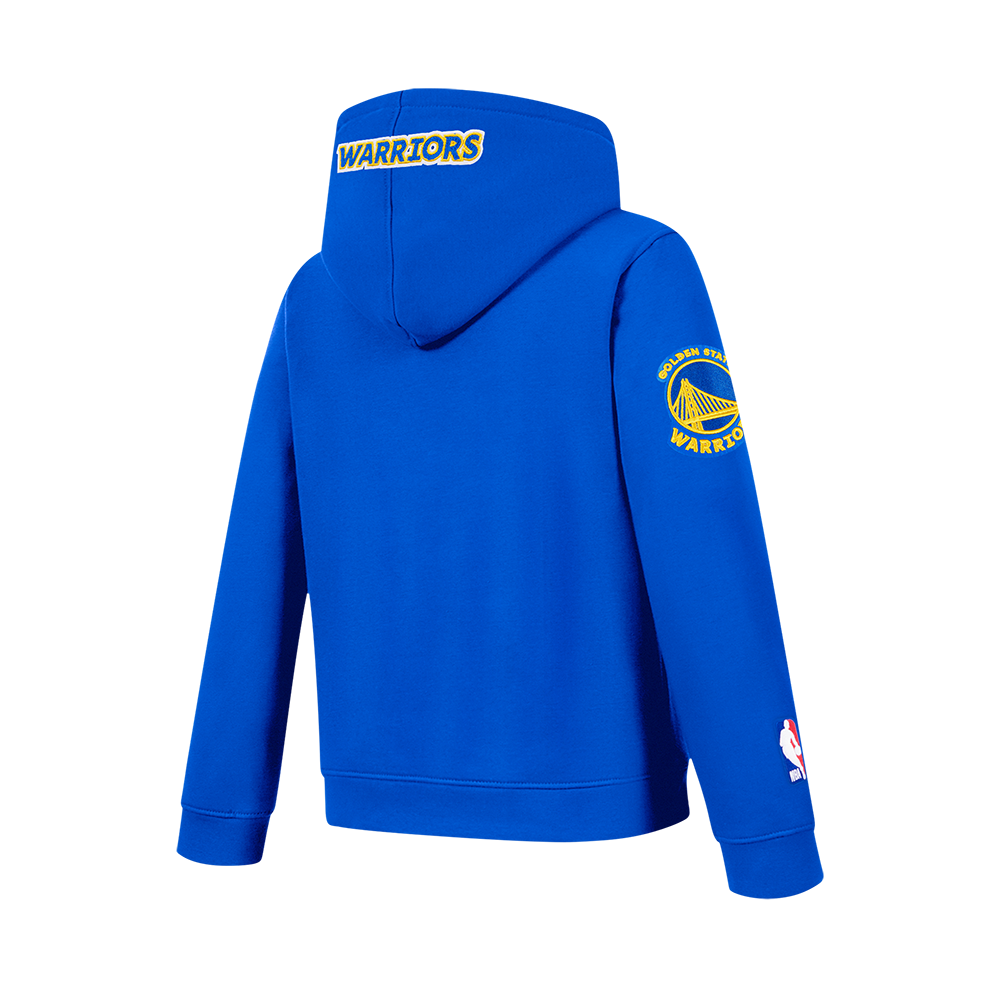 NBA GOLDEN STATE WARRIORS CLASSIC CHANDAIL À CAPUCHON EN MOLLETON À GLISSIÈRE POUR GARÇON JUNIOR (BLEU ROYAL)